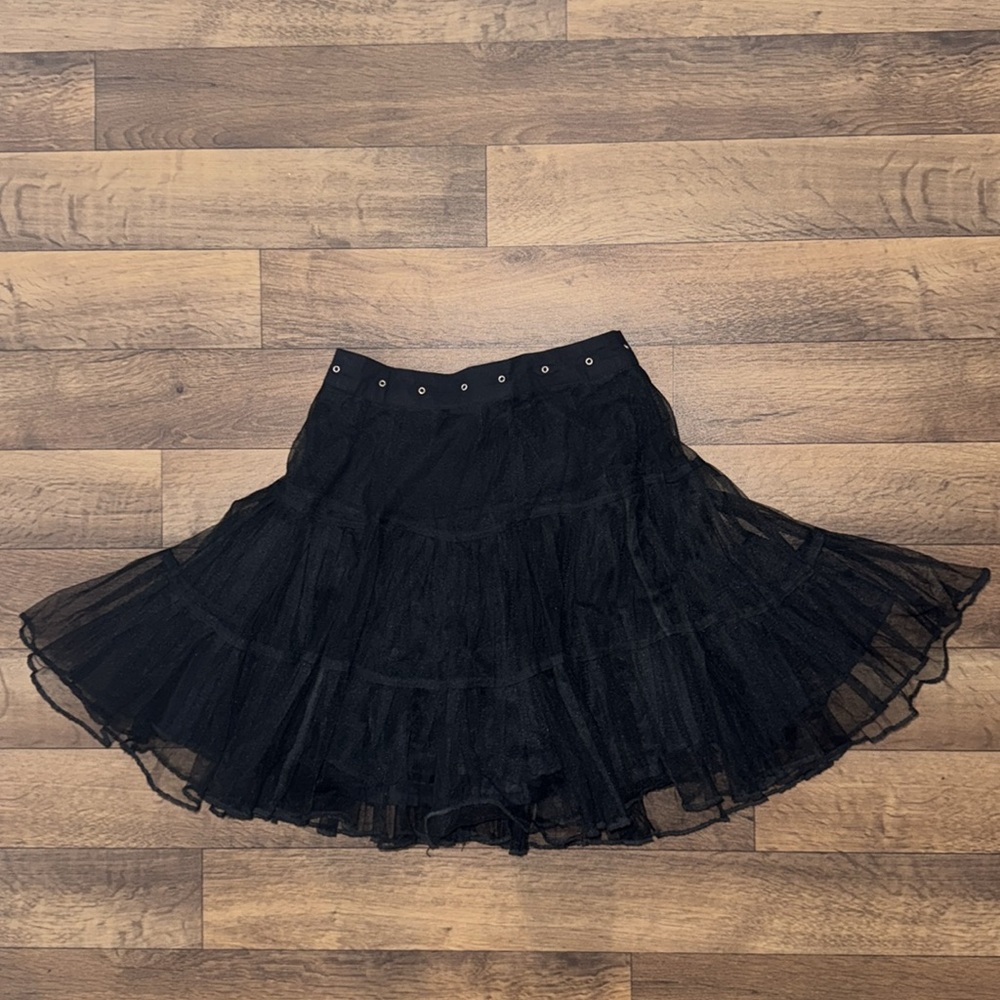 Tripp NYC Size Small Vintage Tulle Skirt Black Goth Grunge Vampy Whimsigoth Alt